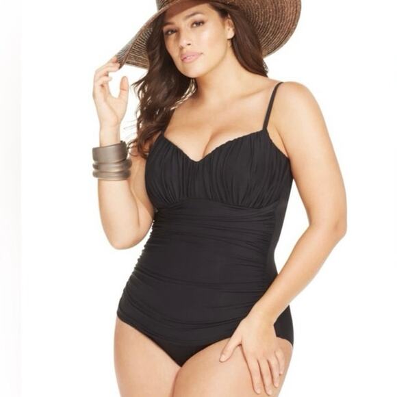 Miraclesuit Rialto One Piece in black size 16W - Picture 1 of 8